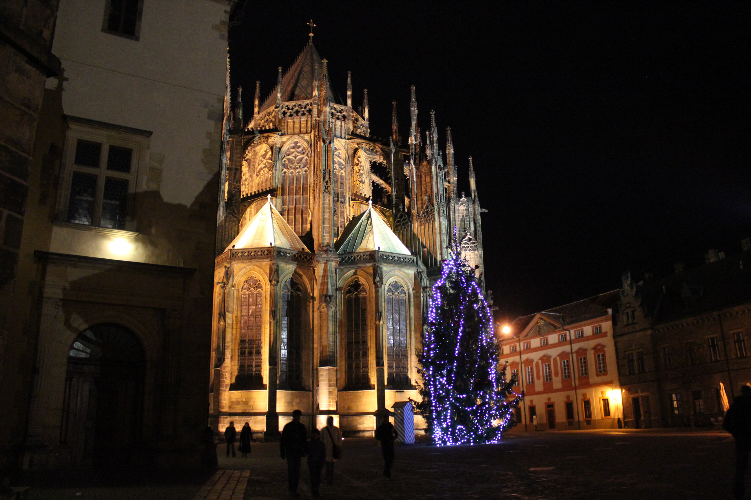 Castle Prague with Christmas Tree; Prague, Czech Republic; 2011