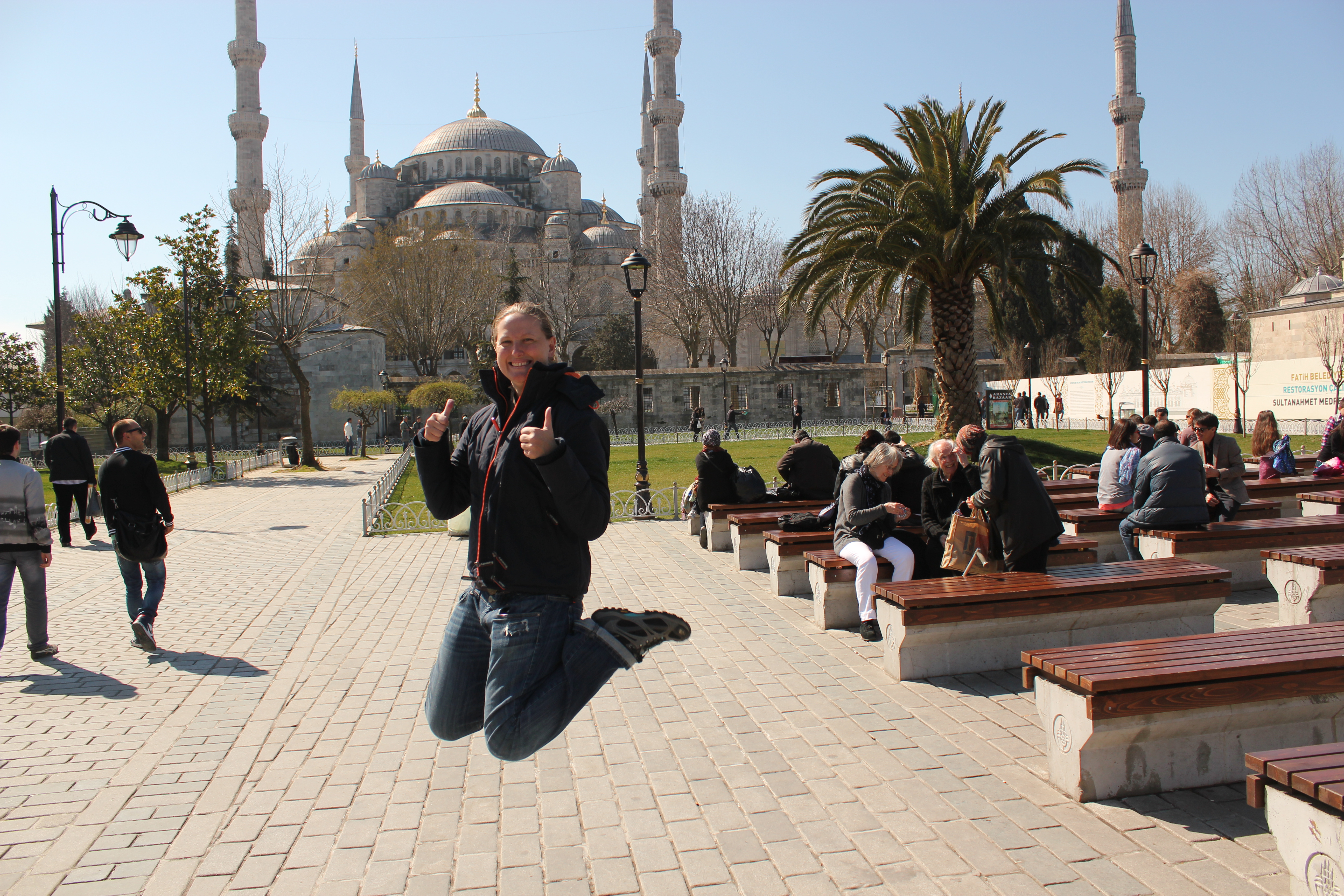 Signature Jumpin' Photograph (Outside Mosque); Istanbul, Turkey; 2013