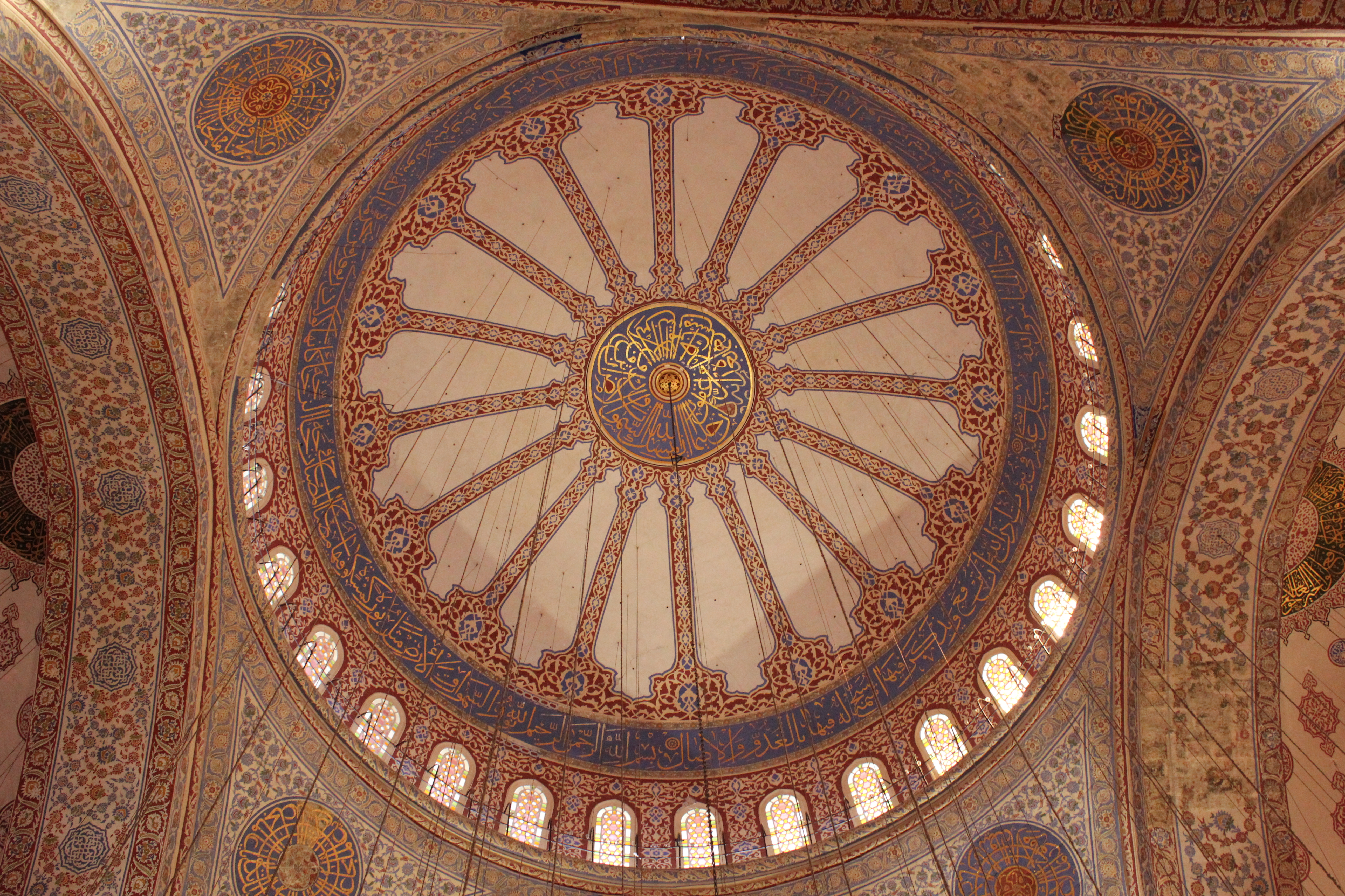 Intricate Ceiling Design of Blue Mosque; Istanbul, Turkey; 2013