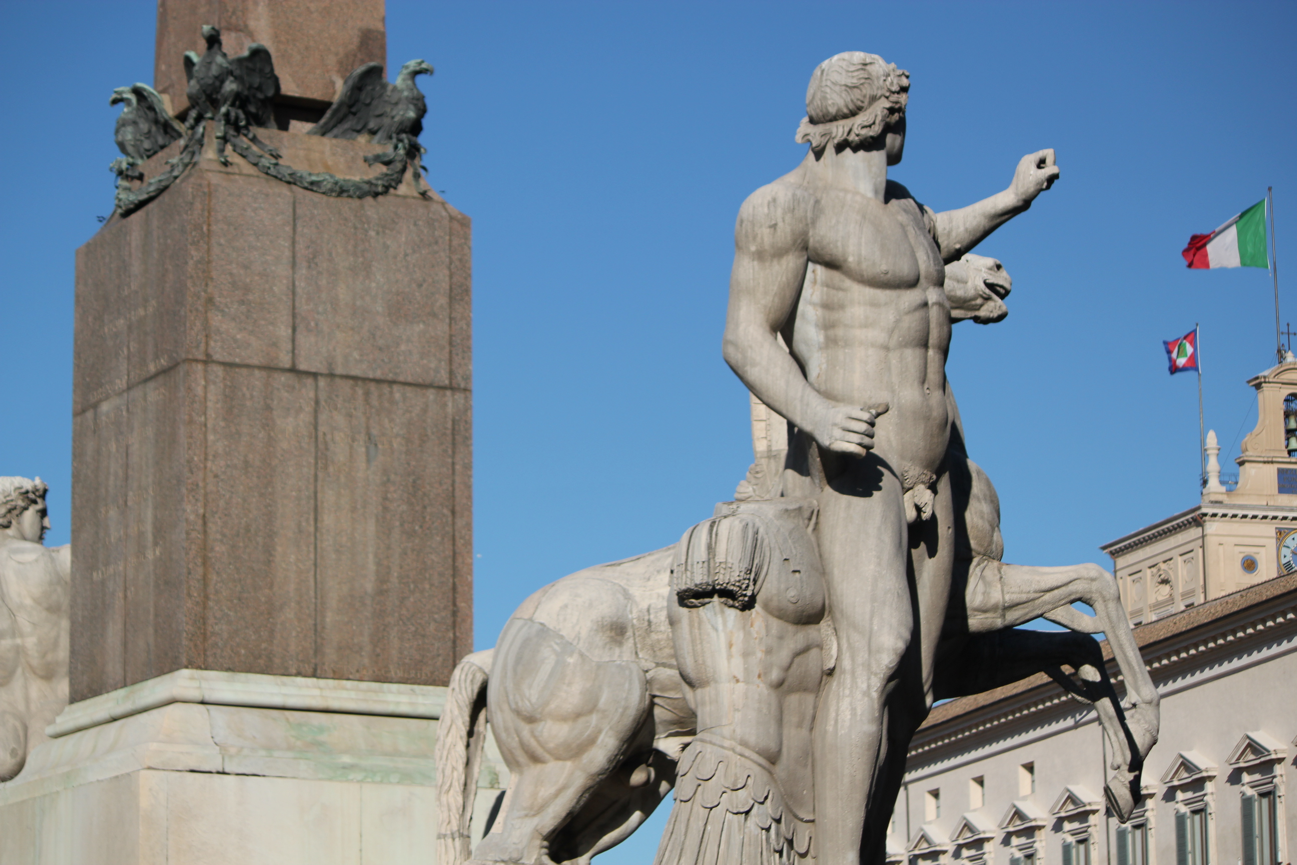 Horse and Man Statue; Rome, Italy; 2011