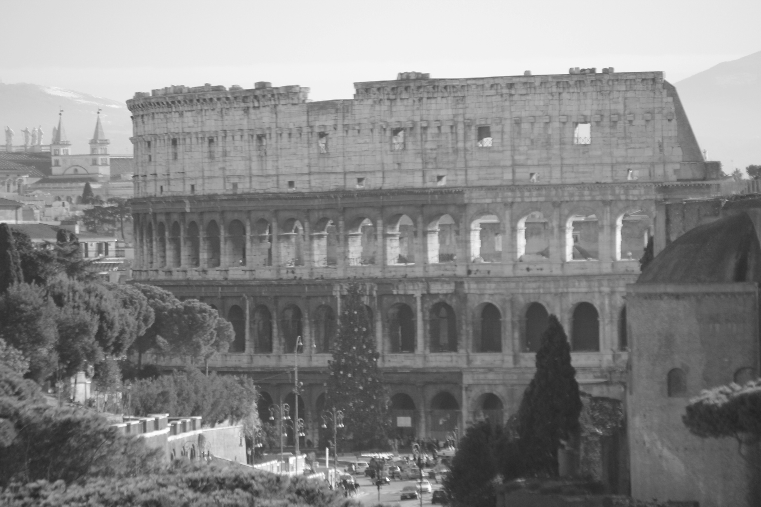 The Colosseum in Black-n-White; Rome, Italy; 2011