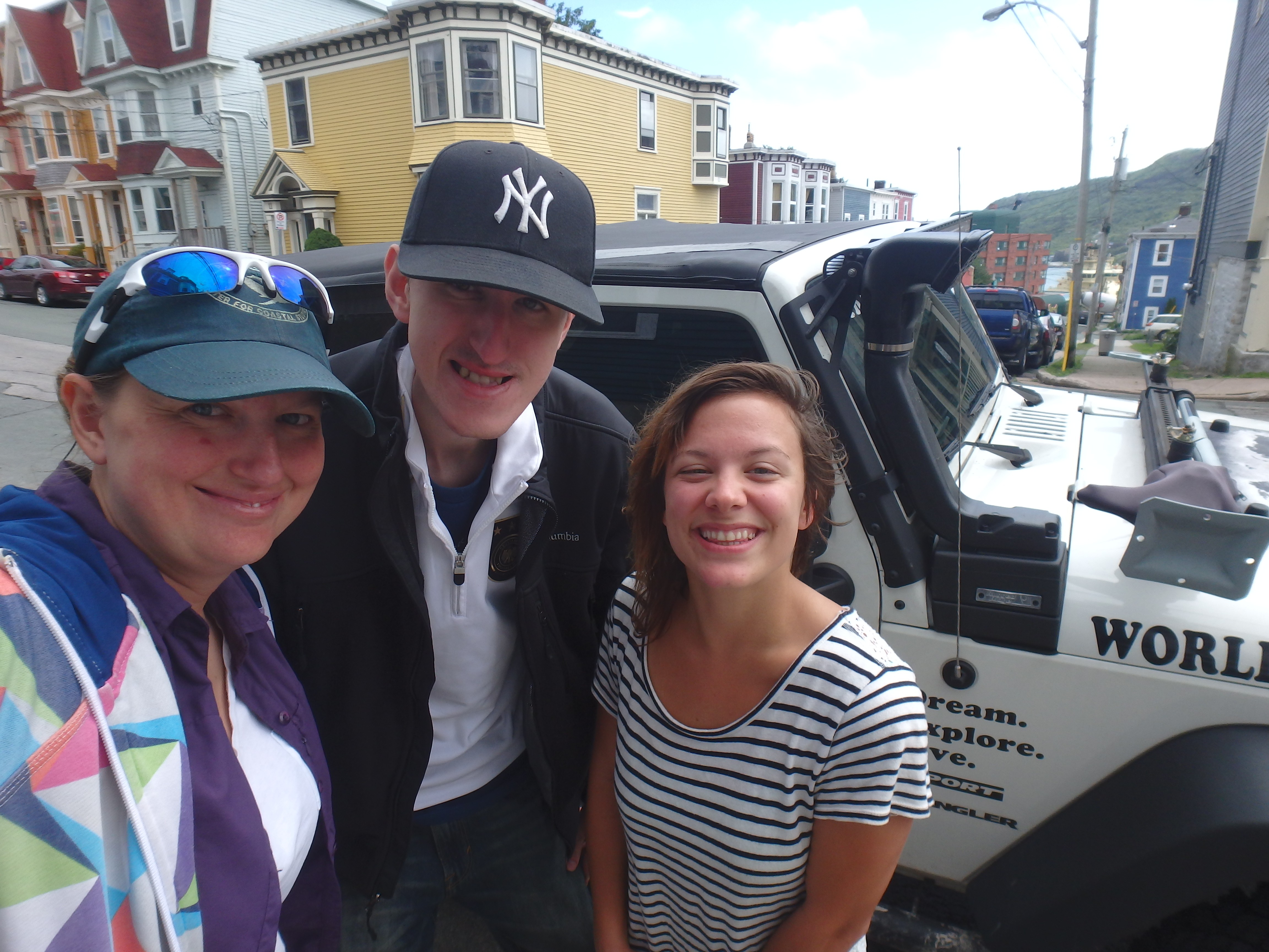Jessica, Joshua, & Sarah; HI City Hostel Saint John's, Newfoundland; 2015